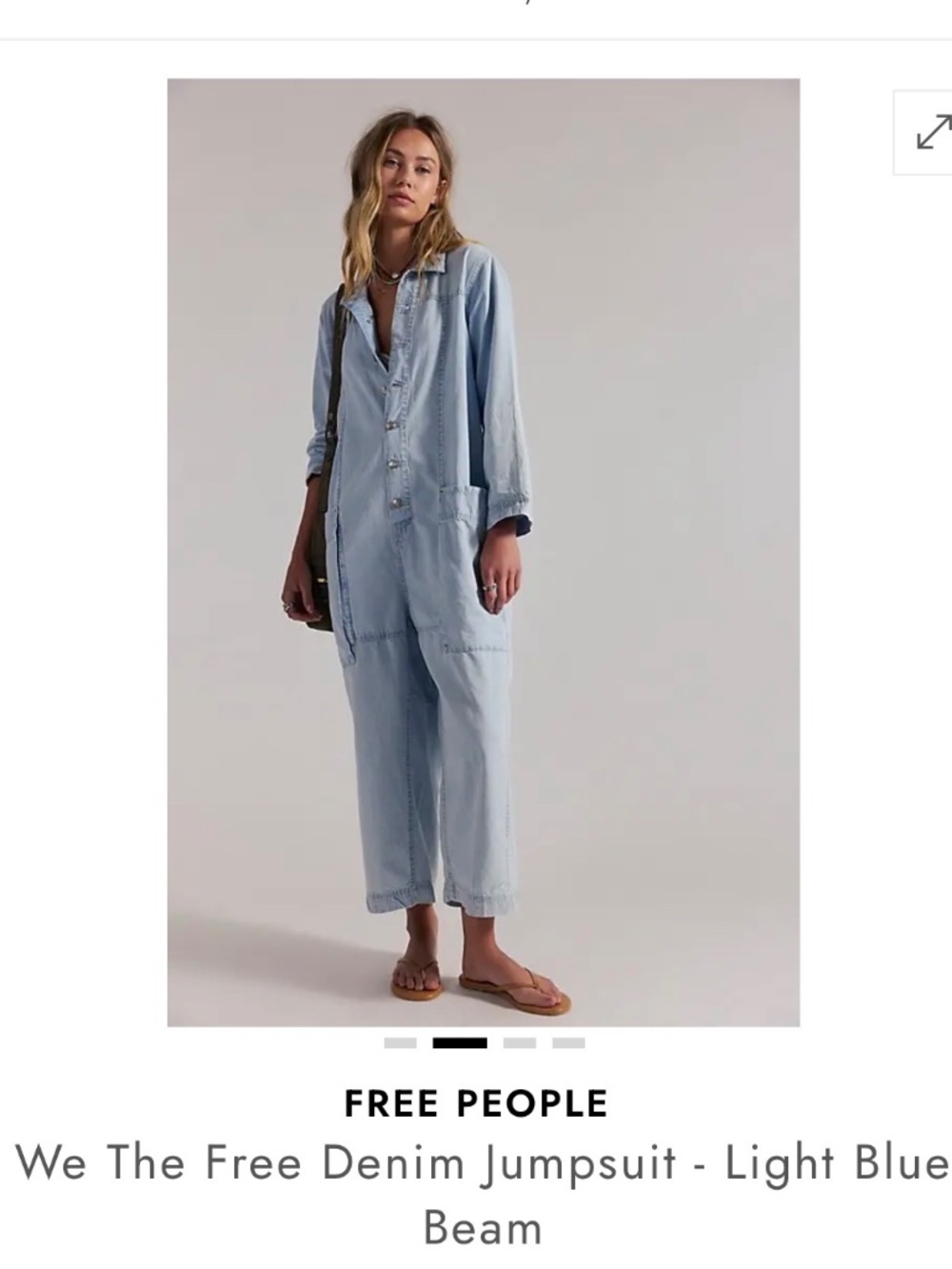 Free People/ We the People Denim Jumpsuit
